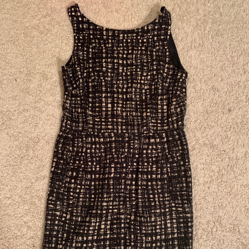 Michael Kors linen sheath Dress black/white/cream